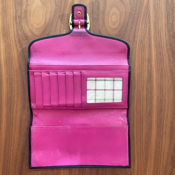 Coach Bleeker Signature Brown & Tan Snap/Buckle Wallet - Picture 3 of 15